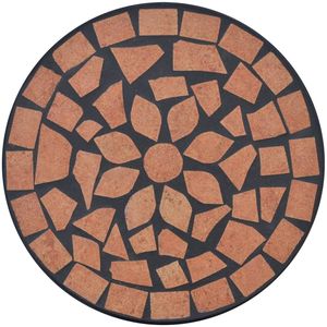 Mobile da esterno tavolino in mosaico con tavolo da pianta in Terracotta - Product Image 3