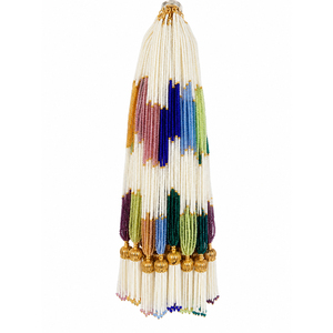Collier ras du cou élégant à pampilles de perles multirangs avec fermoir en S, chaîne réglable, plaqué or et émail, idéal pour mariage - Product Image 1
