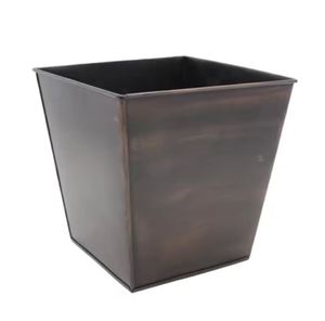 Adorable Look Metal Rectangular Planter Tall Grey <b>Pots</b> for Floor Wall Home Decorations & Indoor - Product Image 3