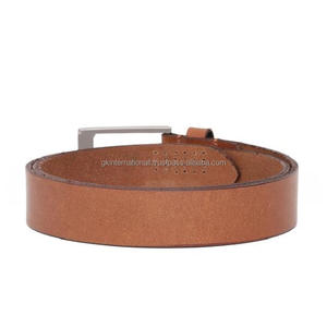 Ceinture de mode pour hommes en cuir véritable pleine fleur en cuir décontracté boucle ardillon en laiton plaqué argent massif tailles personnalisées disponibles - Product Image 5