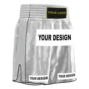 Shorts de boxe personnalisés en polyester/coton 80g, couleur violette, respirants, séchage rapide, unisexes, MMA, kickboxing, Muay Thai - Product Image 4