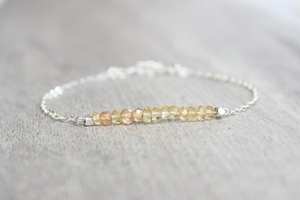 Citrine Bracelet 925 Sterling Silver November Birthstone Minimalist Women Jewelry Gemstone Wholesale Supplier - Product Image 6