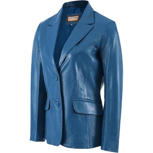 Abrigo Largo de Cuero Genuino de Lujo para Mujer, Elegante, Sofisticado, Chaqueta de Invierno a la Moda, Estilo Personalizado - Product Image 4