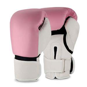Gants d'entraînement de boxe en PU rose et blanc avec fabricant de gants de boxe, fournisseur de gants de boxe, vente en gros de gants de boxe - Product Image 1