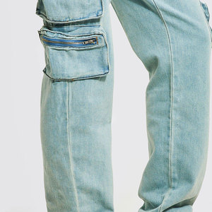 DREAMCATCHER ENTERPRISES Men's ODM Denim Pants Manufacturer Eco-Friendly Breathable Vintage Style High Waist Wide Leg <b>Jeans</b> - Product Image 2