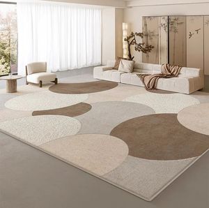 Alfombra Moderna Abstracta Rectangular de Lana y Poliéster, con Base Antideslizante de Goma, para Sala de Estar - Product Image 2