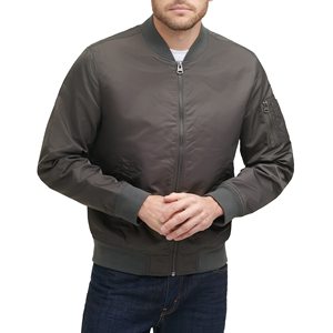 Ventes en gros de coupe-vent d'hiver personnalisés, vestes pour hommes en taille plus, vestes bomber en nylon satiné uni pour hommes - Product Image 6