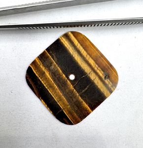 Esfera de Reloj K Gems con Movimiento NH35, Piedra de Ojo de Tigre Natural Marrón/Negro, Disco de 28.50mm, 1mm de Grosor, Fabricación Clásica y Elegante 1849w - Product Image 5