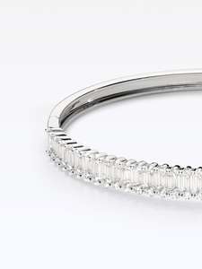 Pulsera de tenis para mujer Vala Brothers con diamantes cultivados en laboratorio BR-14, plata de ley 925, corte baguette, color DEF, claridad VVS VS, 15 gramos, venta al por mayor - Product Image 2