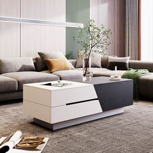 Moderno tavolino scorrevole superiore con funzione allungabile e comodità di stoccaggio il vostro spazio di vita - Product Image 4