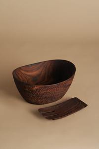 Acacia Wood <b>Salad</b> <b>Bowl</b> Solid Wood Serving <b>Bowl</b> Handmade <b>Wooden</b> <b>Bowl</b> Natural Wood Kitchenware - Product Image 2