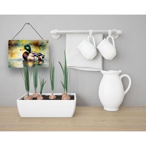 Nuevo Multicolor 8HX12W letrero de Metal de aluminio Mallard pared puerta placa colgante para cocina Bar baño decoración del hogar - Product Image 3