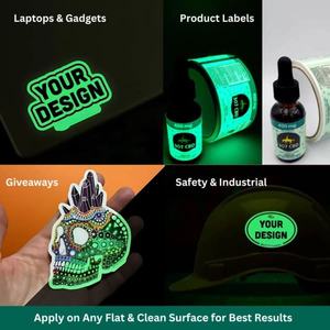 Pegatinas que Brillan en la Oscuridad, Pegatina de Vinilo Luminosa, Pegatina de Seguridad que Brilla en la Noche, Etiqueta Adhesiva Impresa Personalizada - Product Image 2