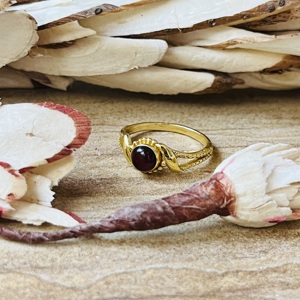 Trendy High Demand Garnet <b>Ring</b> Twisted Pattern Brass <b>Ring</b> 18k Gold Plated <b>Statement</b> <b>Ring</b> Modern Design Wholesale <b>Ring</b> For Women - Product Image 5