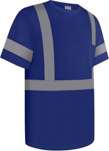 Camiseta de rendimiento OEM con bolsillo, detalles reflectantes, absorción de humedad, para entrenamiento y trabajo. - Product Image 5