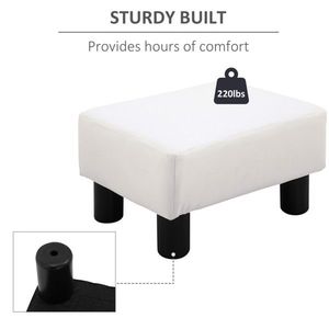 Poggiapiedi Moderno e Confortevole in Plastica e Tessuto per Soggiorno, Camera da Letto, Cucina, Hotel - Product Image 4