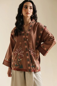 Embroidered Cotton Kurta For Women Traditional Indian Pakistani Casual Wear Loose Fit All Seasons - Product Image 3