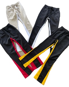 <b>Men's</b> Casual Flared Sweatpants Custom Distressed Applique Embroidered <b>Loose</b> Fit Straight Custom Clothing Sweatpants <b>Man</b> <b>Trouser</b> - Product Image 1