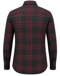 Chemise à carreaux marron et noir pour homme, décontractée et habillée, à manches longues, boutonnée, en flanelle de coton, pour le bureau, personnalisable - Product Image 2
