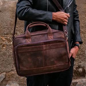 Hot Sale Fashion <b>Leather</b> <b>Laptop</b> <b>Bag</b> Made In High Quality Lightweight High Quality Large Capacity <b>Leather</b> <b>Laptop</b> <b>Bag</b> For Unisex - Product Image 1