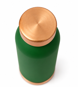 Bouteille d'eau minimaliste en cuivre noir avec couvercle, gourde de voyage portable - Product Image 5