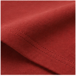 Camiseta Holgada de Manga Corta con Cuello Redondo Roja para Mujer WTS-0044 - Product Image 2