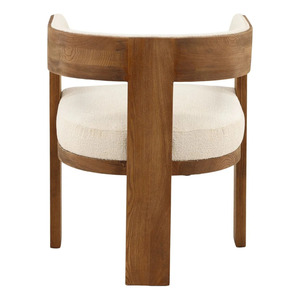 Chaise de salle à manger en bois massif, fauteuil rembourré, chaise d'appoint à structure en bois pour la salle à manger à domicile - Product Image 5