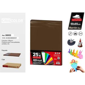 Papel Cartulina Marrón Oscuro para Manualidades - Product Image 1