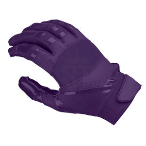 American Football Gloves Leather Full Finger Breathable Non-Slip Adjustable Wrist Strap <b>Hook</b> Loop Closure High Quality for - Product Image 3