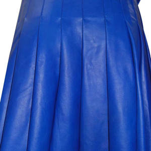 Kilts en cuir BLEU pour hommes, jupe utilitaire, style gothique, kilt fait main en cuir véritable 2026 - Product Image 4