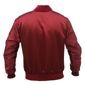 Vestes bomber en satin de qualité supérieure unisexes pour l'hiver, coupe-vent, écologiques, logo personnalisé, fermeture à boutons durable, vente en gros - Product Image 3