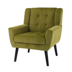 Poltrona Ergonomica Moderna in Morbido Velluto con Gambe Nere per Soggiorno e Camera da Letto, Uso Interno Domestico - Product Image 3