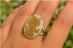 Anillo de Plata de Ley Hecho a Mano con Engaste Ovalado Boho de Sarzari Natural de Calidad AAA para Fiesta, Venta al por Mayor, Joyería para Mujer, Piedra de Nacimiento de Julio - Product Image 2