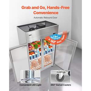 <b>Commercial</b> <b>Kitchen</b> <b>Refrigeration</b> <b>Equipment</b> 31.89-Inch Wide Reach Upright Double-Door Auto-Defrost Refrigerator 8 Adjustable - Product Image 5