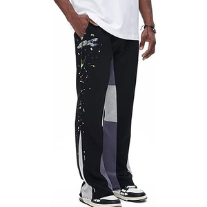 Anti Shrink Lightweight Breathable Quick Dry Fleece Fabric Men's Sports Training Flare Pants Street Fashion Drawstring Waist - Product Image 2