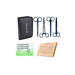 Kit de ejercicio para estudiantes de medicina con almohadillas de sutura e instrumentos de entrenamiento de sutura Kit de sutura Instrumentos médicos quirúrgicos - Product Image 1