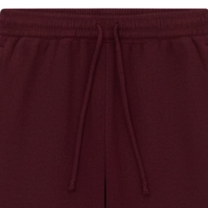 Pantalon de jogging en maille bordeaux décontracté, taille élastique, vêtement de détente, pantalon en maille douce, coupe décontractée pour hommes et femmes - Product Image 3