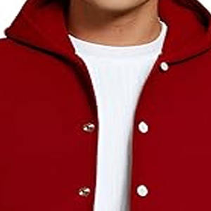 แจ็คเก็ตวาร์ซิตี้ แจ็คเก็ตผ้าวูลผสม แขนหนัง ดีไซน์ปกและปลายแขนเสื้อแบบริบ คอริบ แฟชั่นสตรีทแวร์ลำลอง สไตล์วิทยาลัย เสื้อโค้ทฤดูหนาว - Product Image 4