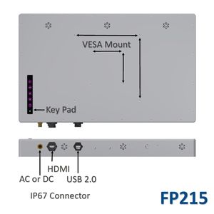Écran tactile industriel marin étanche IP67 (PCAP/Résistif) avec gradation automatique, télécommande IR et boîtier en aluminium - Product Image 3