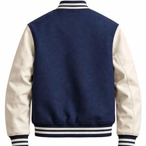 Latest Casual Canvas Varsity <b>Jacket</b> OEM Outdoor Winter Chenille Patch Embroidered Front Waterproof Breathable Windproof Mandarin - Product Image 3