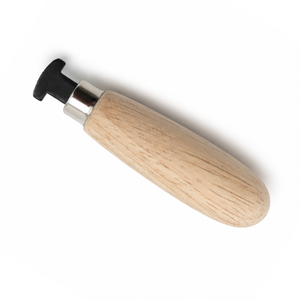 Rodillo de bisel con mango de madera y herramienta de empuje de bisel ranurado de acero para engaste de piedras en joyería y suministros de bricolaje para orfebres - Product Image 1