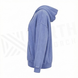Custom Design Women's <b>Acid</b> Wash Pullover Hoodies Casual <b>Drop</b> Shoulder Streetwear Winter Wholesale Vintage Fashion Top - Product Image 3