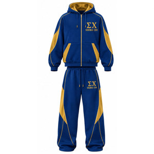 Conjunto Deportivo de Dos Piezas de la Fraternidad Sigma Chi con Chaqueta Deportiva y Pantalones Jogger a Juego - Product Image 5