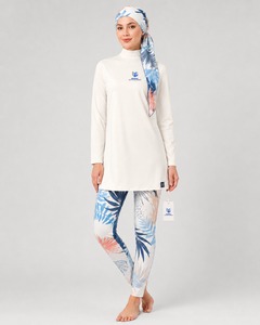 Conjunto Burkini Informal y Modesto para Mujeres Musulmanas, 2 Piezas, Transpirable, Micro Bra, Secado Rápido, Impermeable, Ecológico, Superventas - Product Image 1