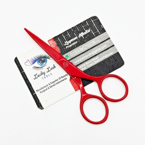 Tijeras de salón de acero inoxidable rojo de alta calidad Extensiones de cabello con logotipo personalizado Herramientas de cuidado de belleza sostenibles - Product Image 6