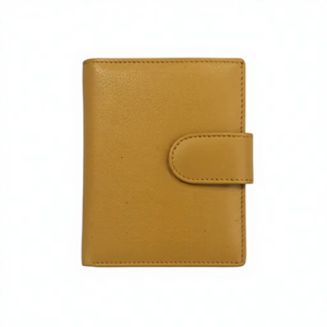 Cartera WRIZA Mustard de cuero de cabra premium WI185, diseño delgado, duradero y hecho a mano para uso diario y como regalo - Product Image 1
