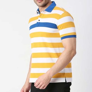 Men's Striped Short Sleeve <b>Polo</b> <b>Shirt</b> Knitted Casual <b>Blue</b> Yellow White Pattern Regular Fit Latest Design Men's <b>Polo</b> <b>Shirts</b> 2026 - Product Image 3
