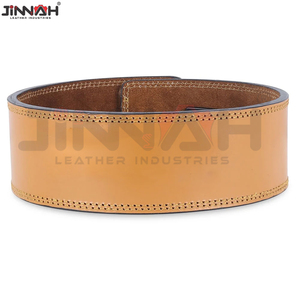 Custom Pattern Cowhide Leather Powerlifting Training Belt 10mm 13mm Lever Gym Belt Lightweight Professional <b>Back</b> <b>Support</b> - Product Image 5