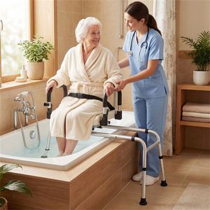 Sedia da Doccia Girevole a 4 Posizioni con Scorrimento Destro e Sinistro, Capacità 300 LBS, Attrezzatura di Sicurezza per il Bagno - Product Image 2