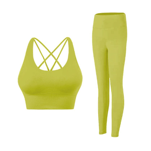 Wholesale High Quality Women's <b>Plus</b> Size Yoga Suit 2 Piece Set Sweat-Wicking High Waist Workout Gym Sports Shorts Fitness Active - Product Image 3